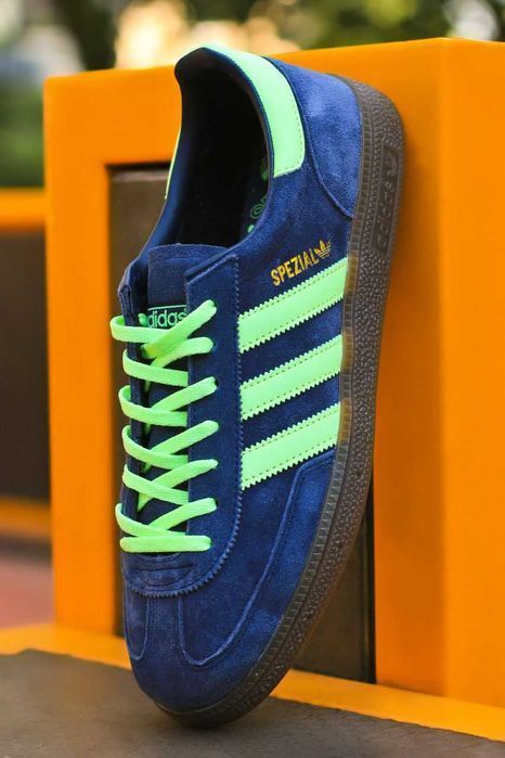 Мужские кроссовки Adidas Spezial Blue/Green. Размеры 40-45