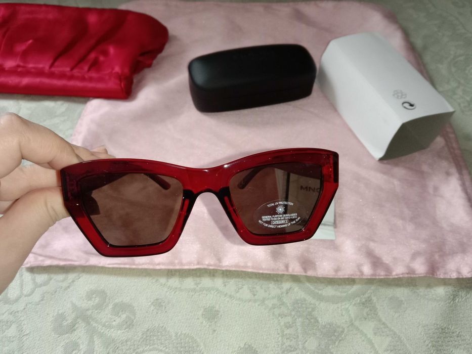 Очки красные солнцезащитные MNG Celine cat eye кошки