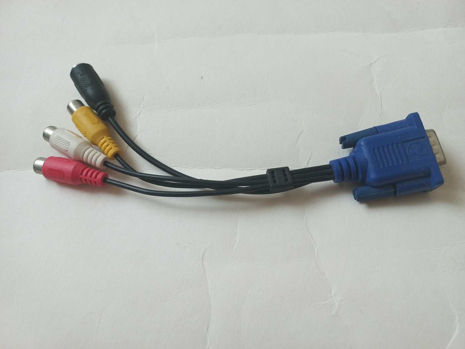 Кабель VGA RCA + S-video монітор тюльпани для T2 приставка дисплей