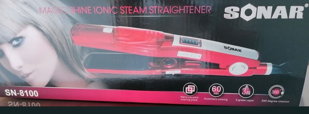Prancha para alisar o cabelo a vapor