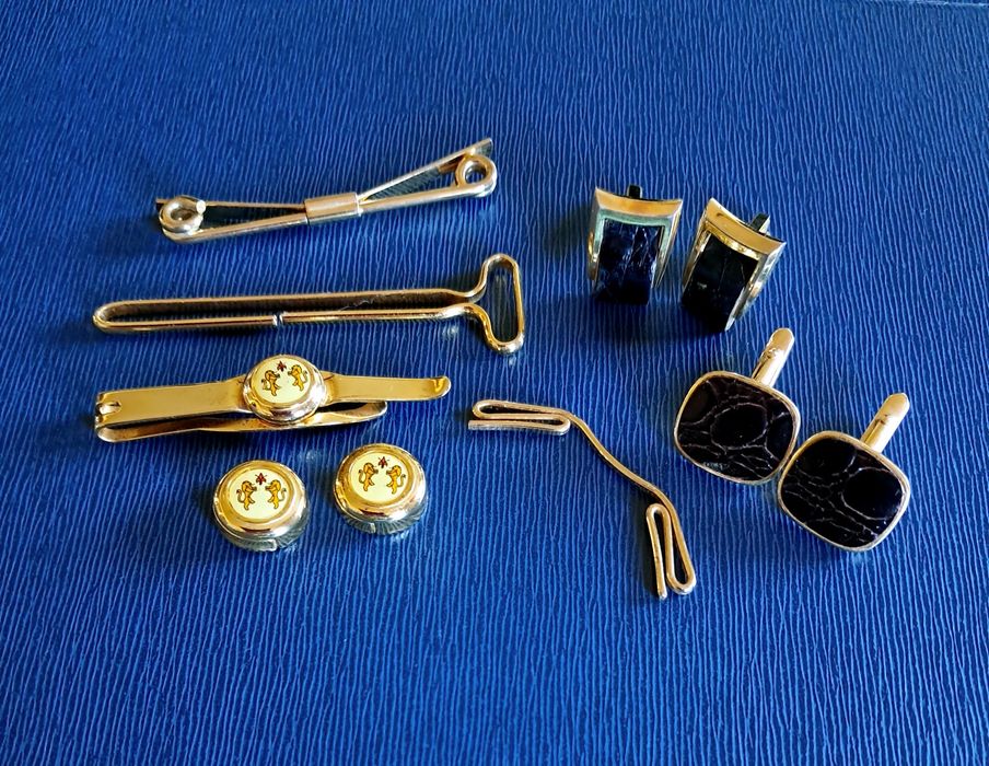 Alfinetes Gravata e Botões Punho Vintage