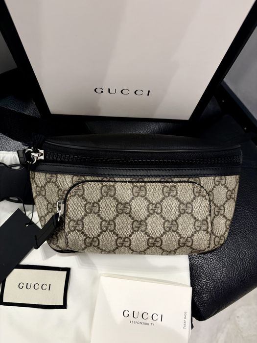 Gucci Nerka Belt Bag Men Monogram Nowa