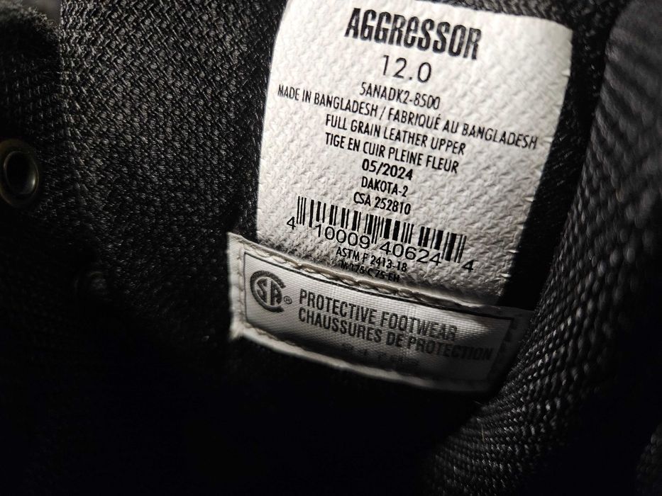 Buty robocze AGGRESSOR rozm 45 wkł 31 cm S3