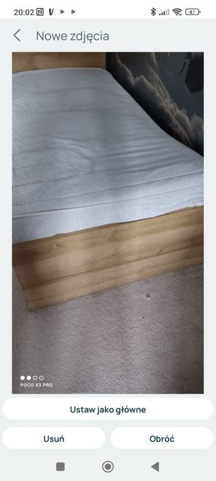 Brw łóżko że stelażem i materacem 90/200 cm