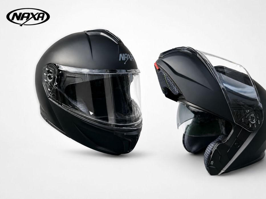 Nowy Szczekowy Kask Motocyklowy NAXA FO8/B rozmiar XL, homologacja ECER 22.06, Blenda!