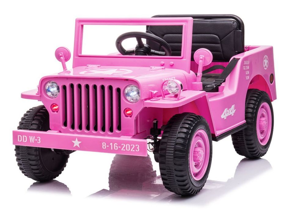 Wojskowe Auto Na Akumulator Willys + Pilot Pa0263