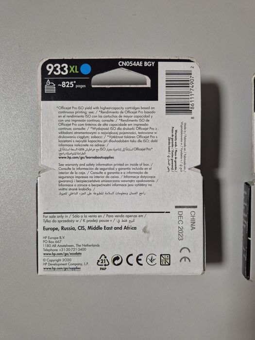 Tinteiros HP 933 XL
