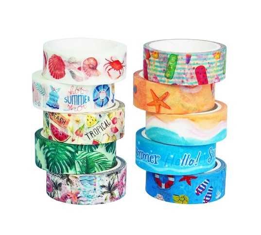10 Rolos Washi Tape
