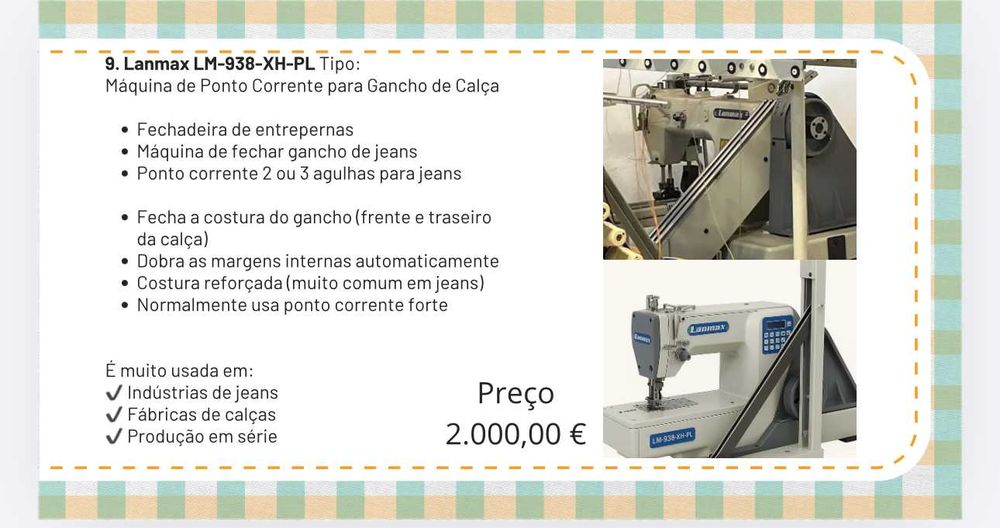 12 Máquinas Industriais de Costura para Confecção – Excelente Estado
