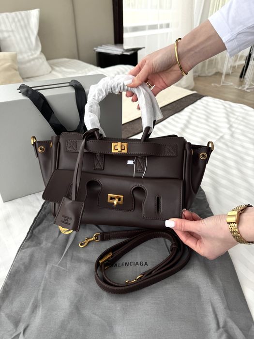 Сумка Balenciaga bel air Chocolate Gold