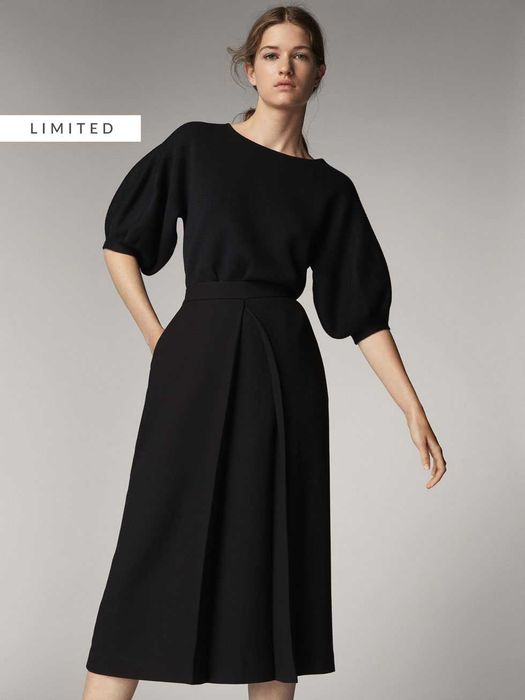 Saia preta Massimo Dutti