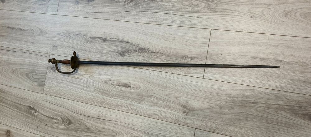 Офіцерська шпага XIX ст. з піхвами — латунна гарда, номер 26