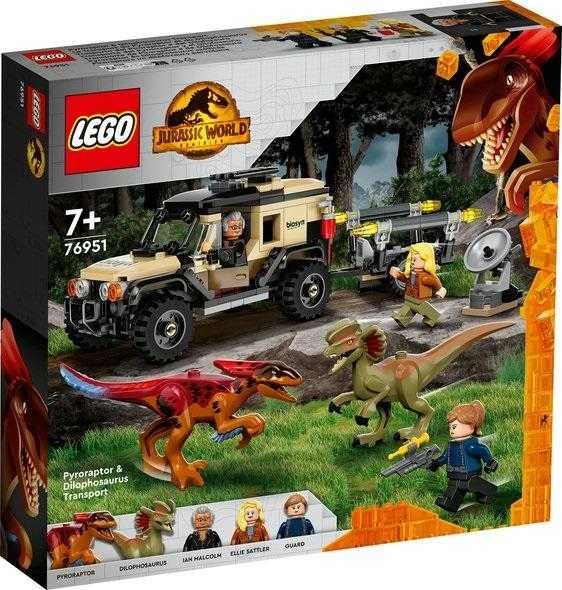 LEGO 76951 Jurassic World Transport pyroraptora i dilofozaura - kompletny 100%