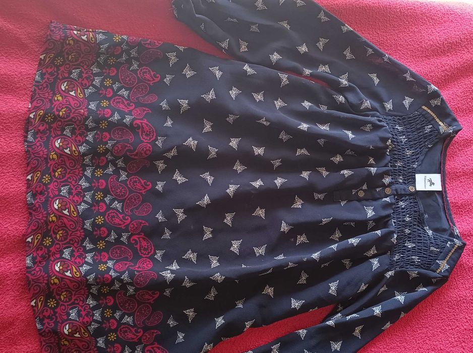 Vestido Palomino chiffon azul escuro