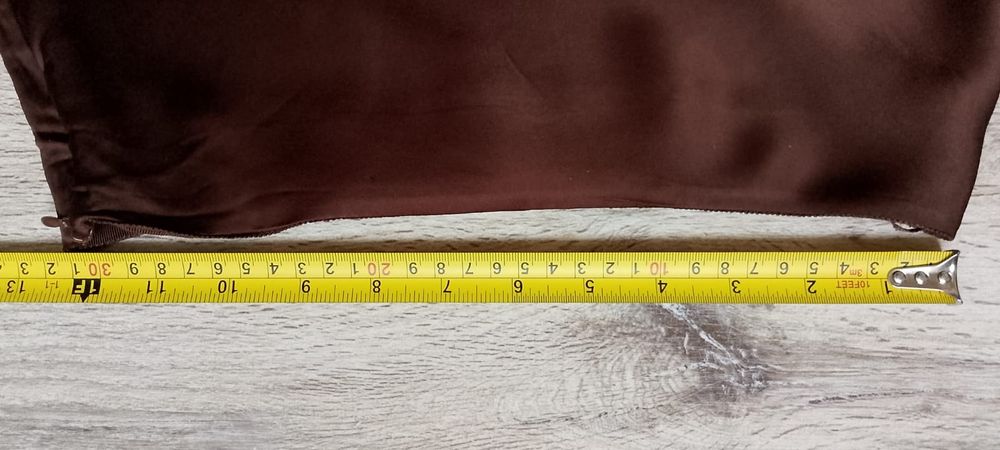 Спідниця Massimo Dutti шовкова атласна коричневий колір розмір XS