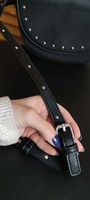 Damska Czarna Torebka Nerka 2w1 Bershka