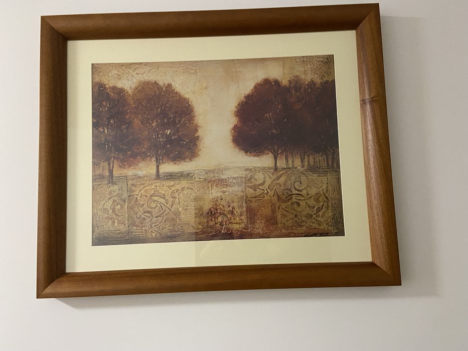 Quadro grande com madeira a violts