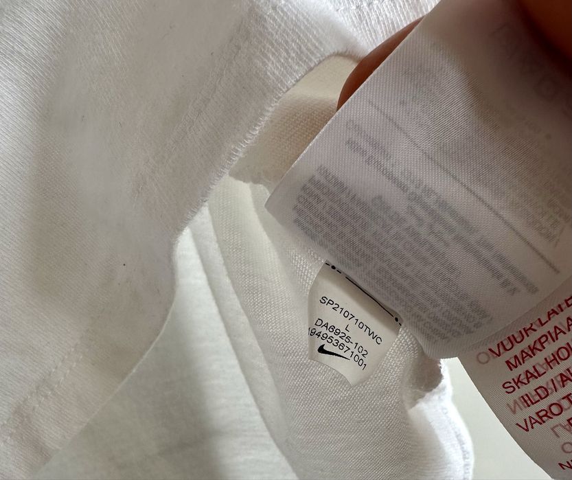 Nike crop style T-shirt sporty girl biały 146–156 cm