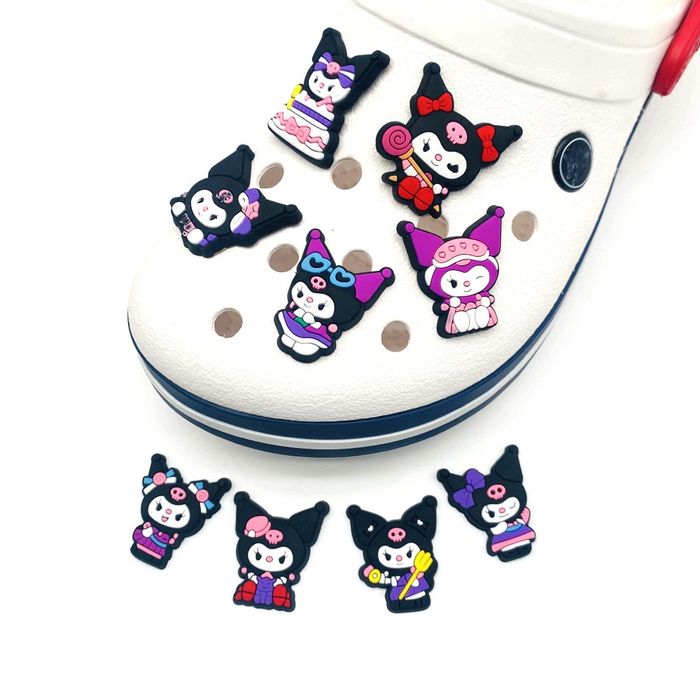 Przypinki do Crocs Kuromi Hello Kitty do butów telefonu torby zestaw 9 szt