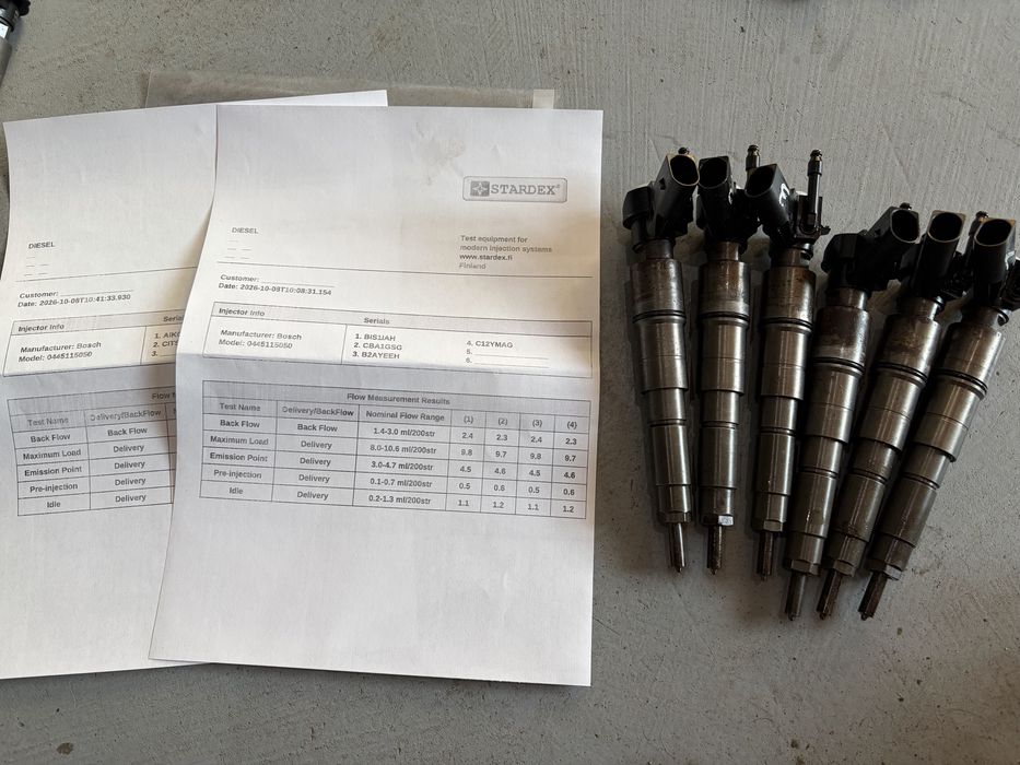 Wtryskiwacze wtryski bmw m57n2 e60 e61 e63 e64 e90 e91 e92 e70 x5 e71 x6 e83 x3 530d 235km 535d 286km 335d