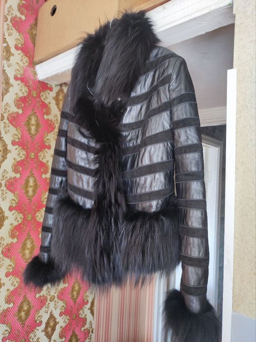 Куртка шкіра замша хутро натуральна