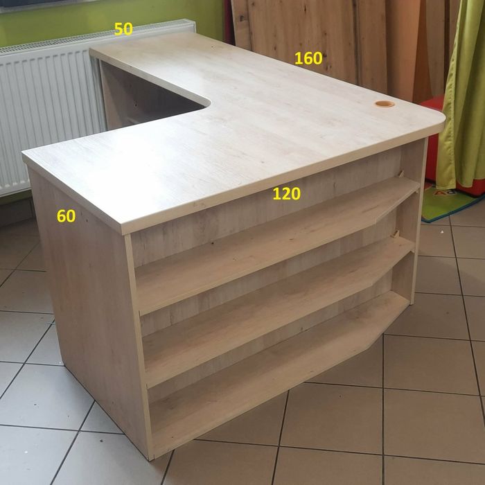 Biurko narożne, kolor KLON ,