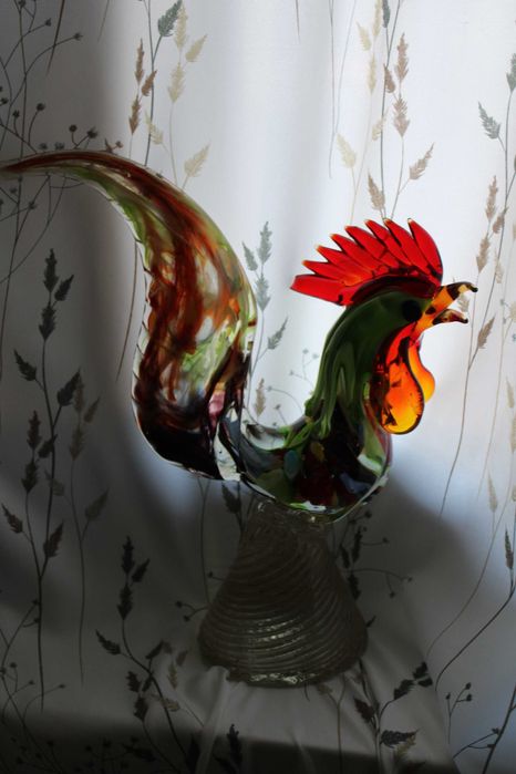 Szklany kogut murano