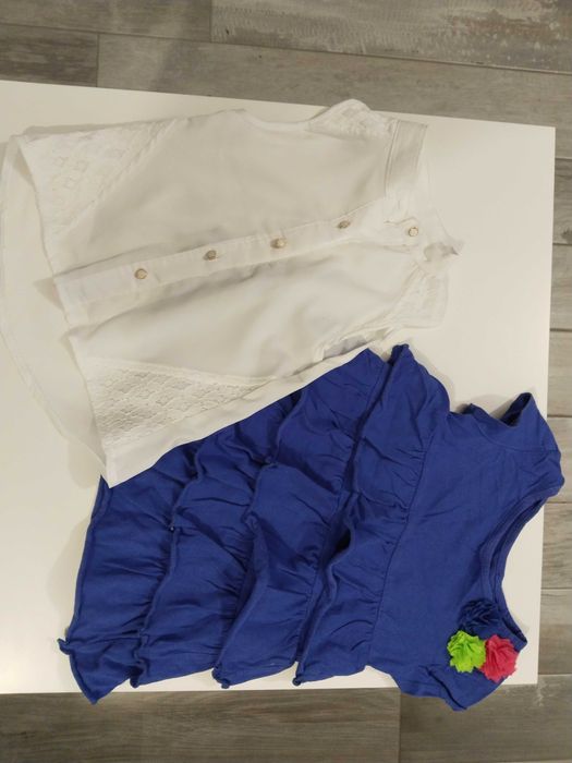 Bluzki krótki rękaw+ legi 3/4 rozmiar 98/104