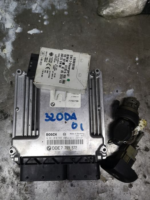 BMW E46 320da m47 150km zestaw startowy sterownik ews kluczyk stacyjka