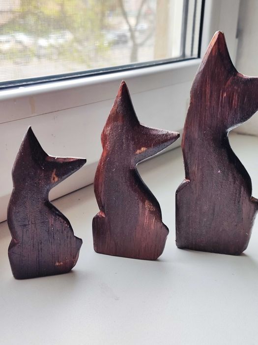 Декоративные статуэтки коты три штуки