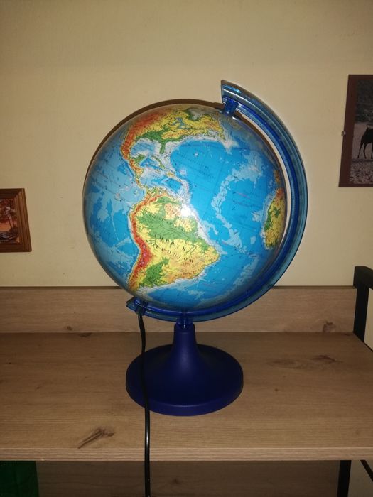 Globus podświetlany 37cm,  też jako lampka nocna