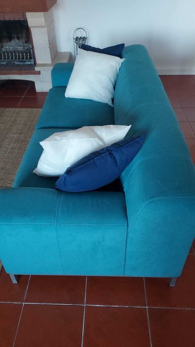 SOFA 3 Lugares Azul Unico
