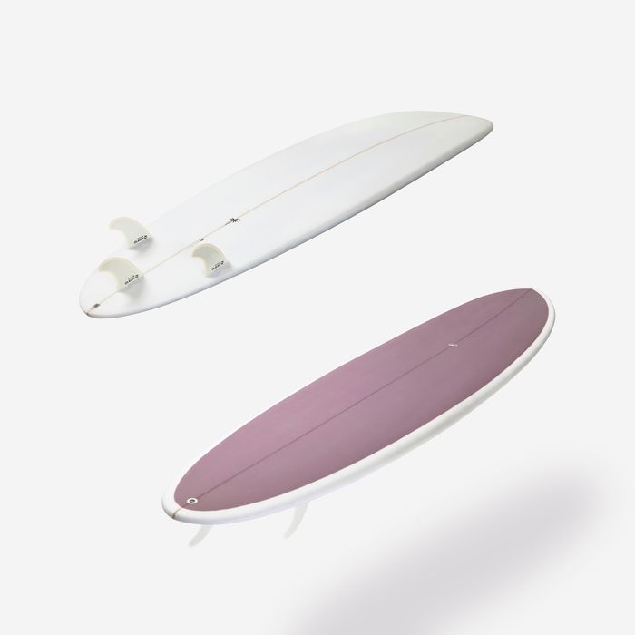 Prancha de surf híbrida em resina 8' 62L com 3 quilhas malva