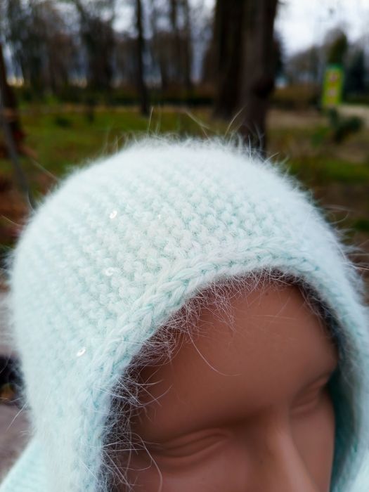 Капор шарф з ангори