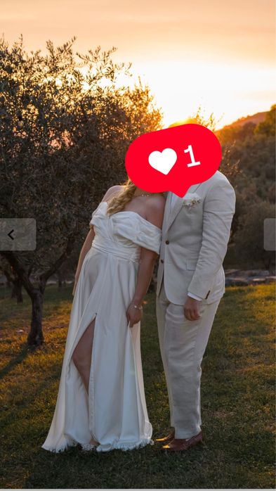 Jedwabna suknia slubna