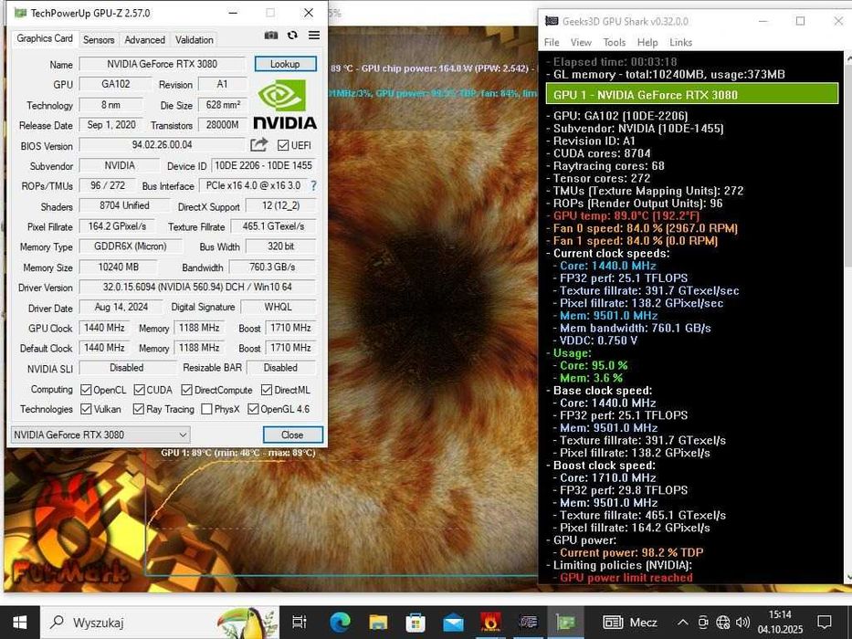 Karta graficzna | RTX 3080 AFOX 10GB GDDR6X | STAN BDB!