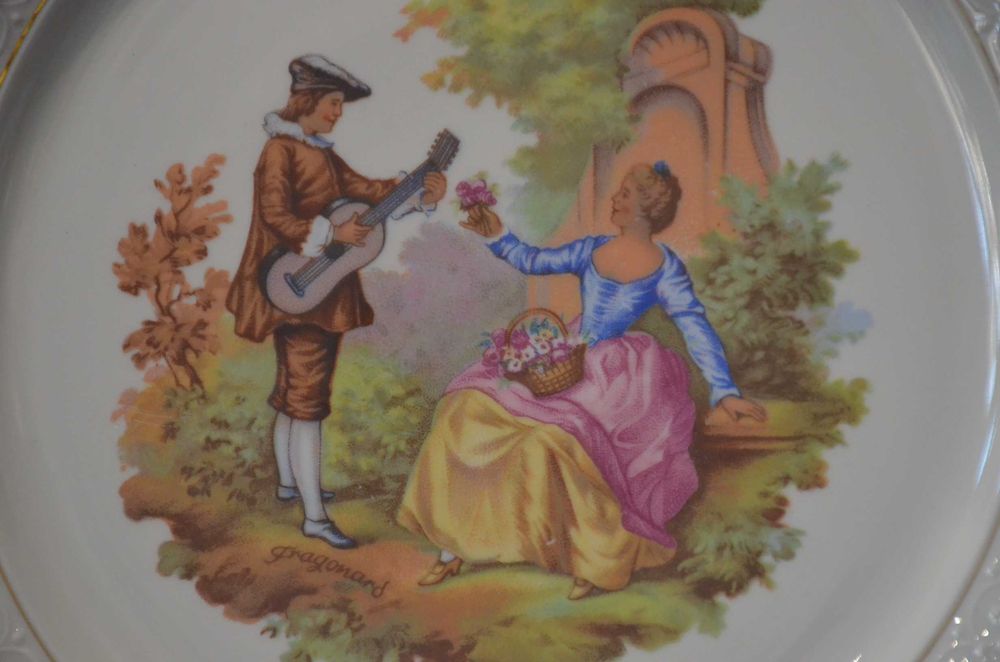 Porcelana talerz kolekcyjny ozdobny Wenecka miłość, duży, idealny