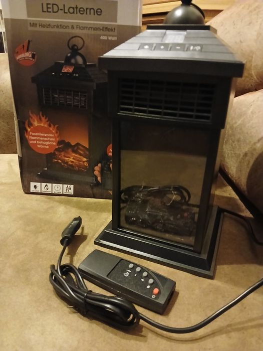 Kominek elektryczny latarnia lampka led