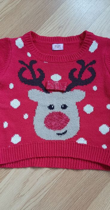 Свитер новогодний, с оленями F&F H&M George на 2-3, 4-6 лет