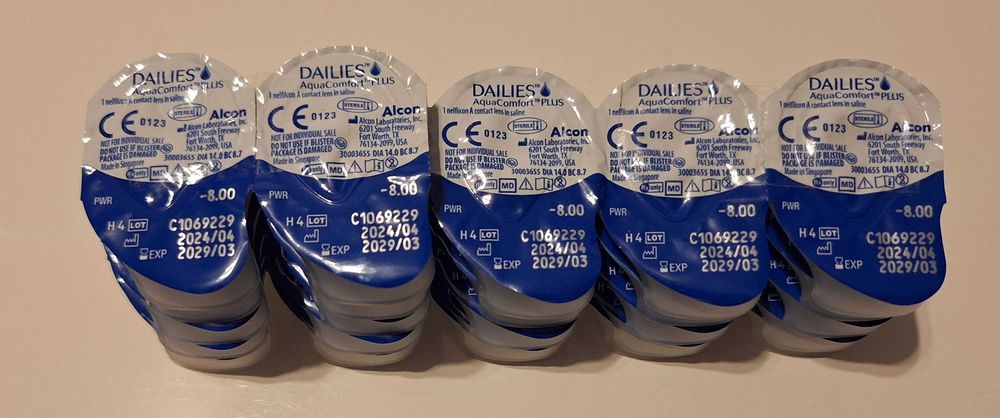 Soczewki 1-dniowe  - 8,0