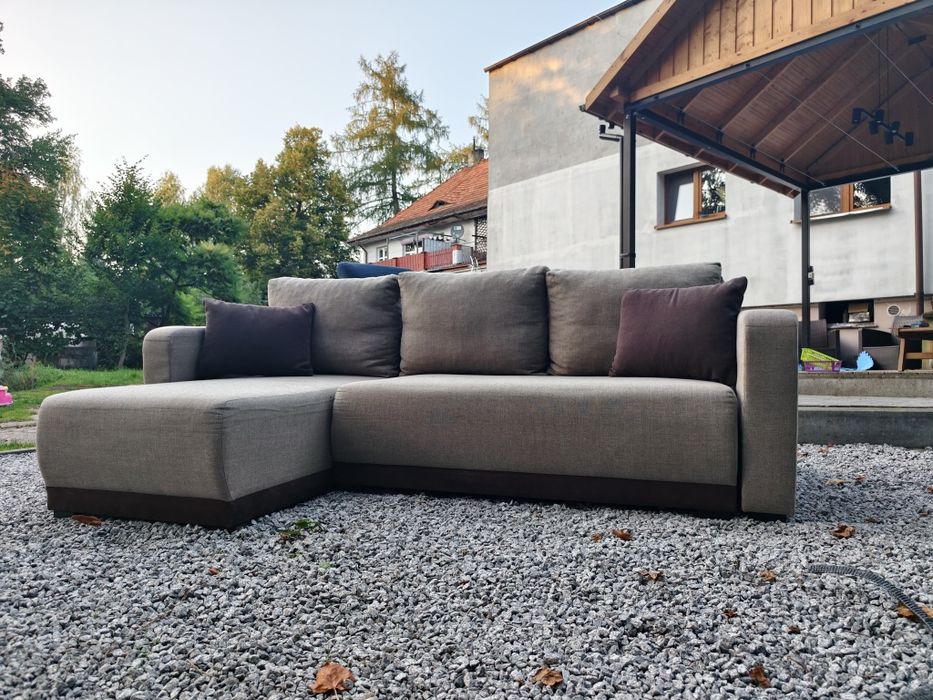 OUTLET Kanapa Sofa Rozkładana Łożko NAROŻNIK Transport Wniesienie GRATIS