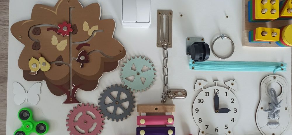 TABLICA Manipulacyjno - Edukacyjna Sensoryczna + Gratis Metryczka