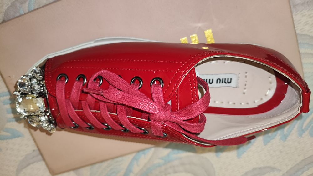 Кеды лаковые Miu Miu