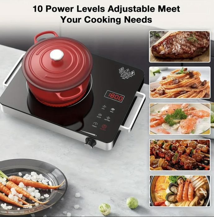Инфракрасная плита BLUETRAX 2200W стеклокерамика / 4 режима / технологии Philips