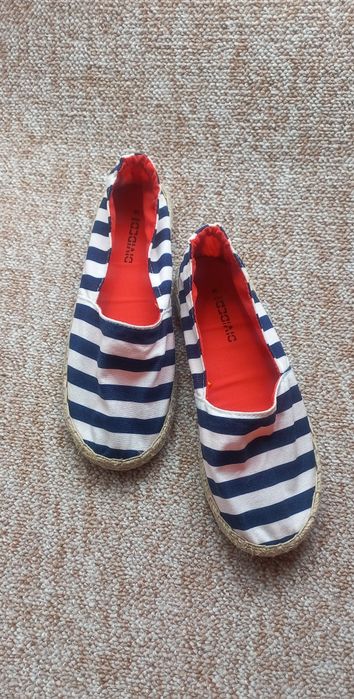 Espadryle damskie 36 w marynarskie paski