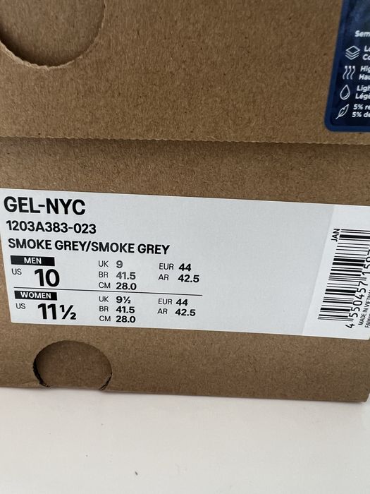 Ténis Asics GEL-NYC Smoke Grey, 44