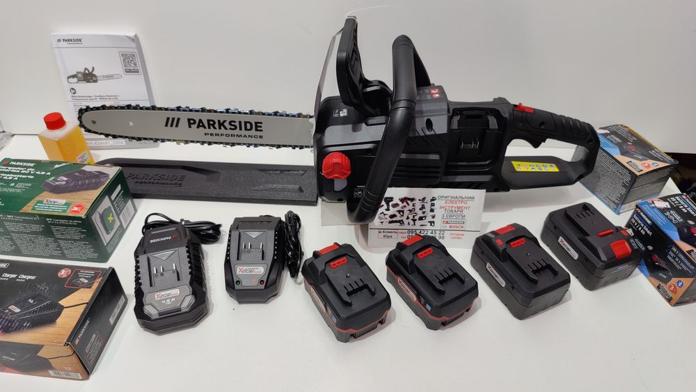 ПРОФЕС акумуляторна цепна пила з Німеччини Parkside PPKSA 40/ланцюгова