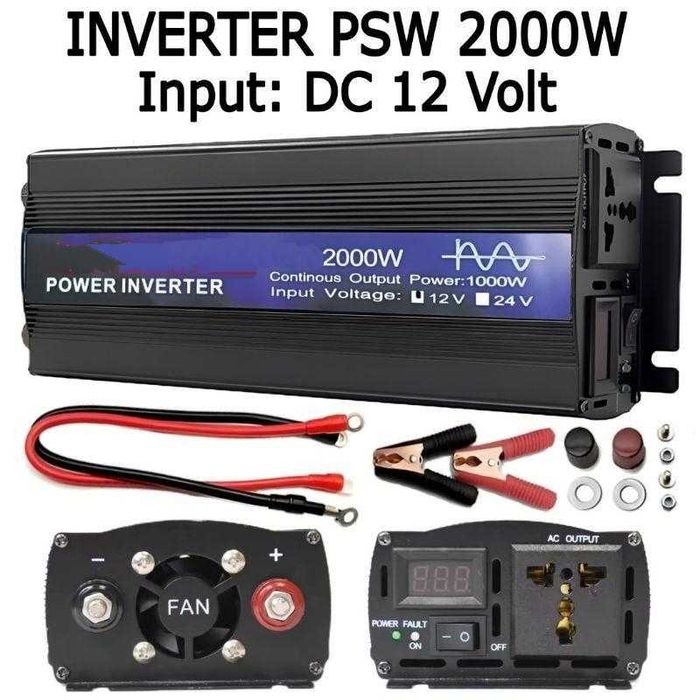 2600W для КОТЛА ХОЛОДИЛЬНИКА Чистый синус 12V Инвертор Преобразователь