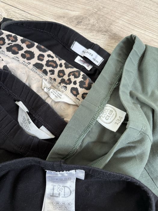 Legginsy 5 szt,r.134,dziewczynka