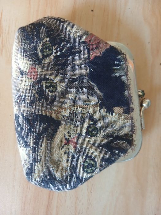 Portmonetka / Porta-moedas Gobelin Vintage – Padrão Gatos